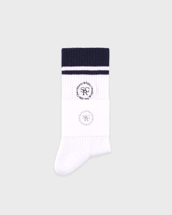 Sporty & Rich SRHWC Socks - White/Navy