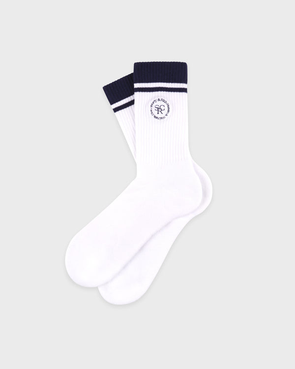 sporty & rich SRHWC Socks - White/Navy