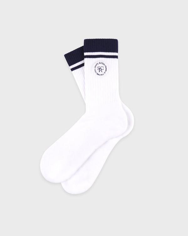 sporty & rich SRHWC Socks - White/Navy