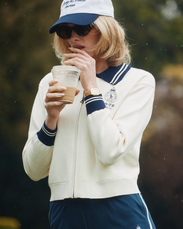 Sporty & Rich Syracuse Hat - White/Navy