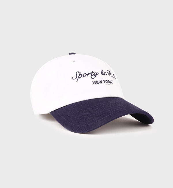 Sporty & Rich Syracuse Hat - White/Navy