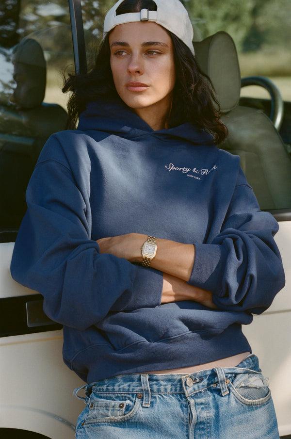 Sporty & Rich Syracuse Hoodie - Navy