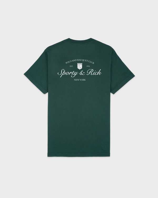 Sporty & Rich Syracuse T-Shirt - Forest/White