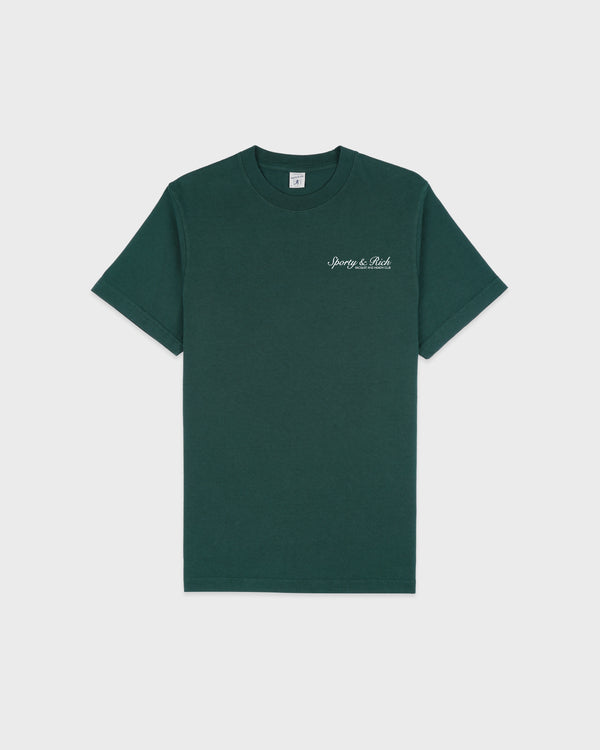 sporty & rich Syracuse T-Shirt - Forest/White