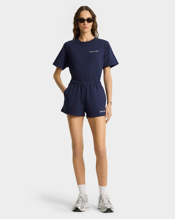 Sporty & Rich Syracuse T-Shirt - Navy/White