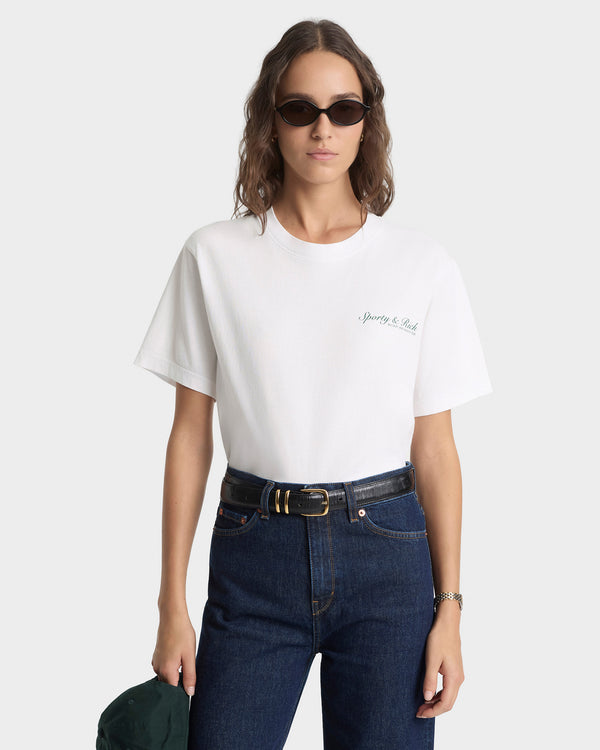 Sporty & Rich Syracuse T-Shirt - White/Forest