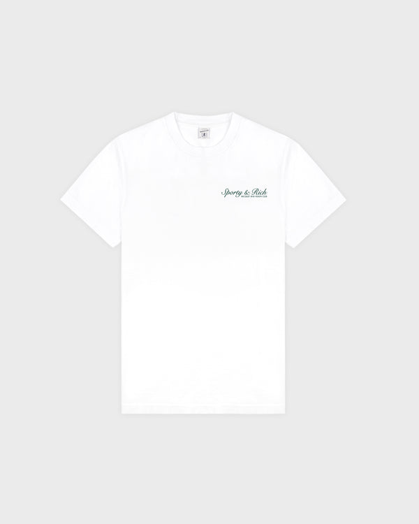 sporty & rich Syracuse T-Shirt - White/Forest