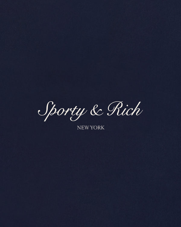 Sporty & Rich Syracuse Wide Sweatpant - Navy/Ecru