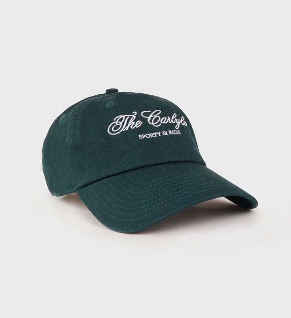 Sporty & Rich The Carlyle Souvenir Hat - Forest/White