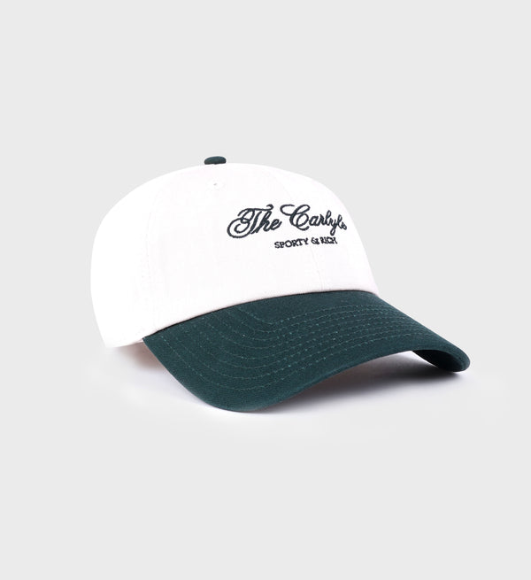 Sporty & Rich The Carlyle Souvenir Hat - White/Forest
