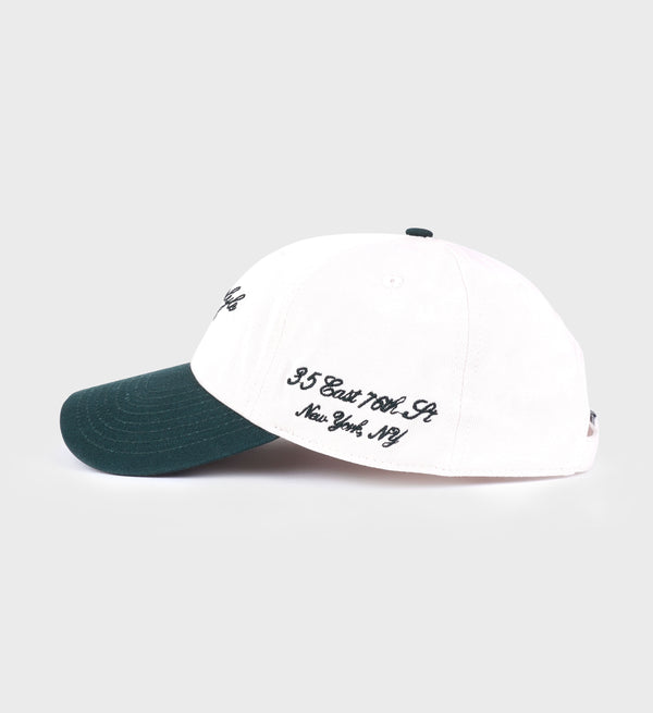 Sporty & Rich The Carlyle Souvenir Hat - White/Forest