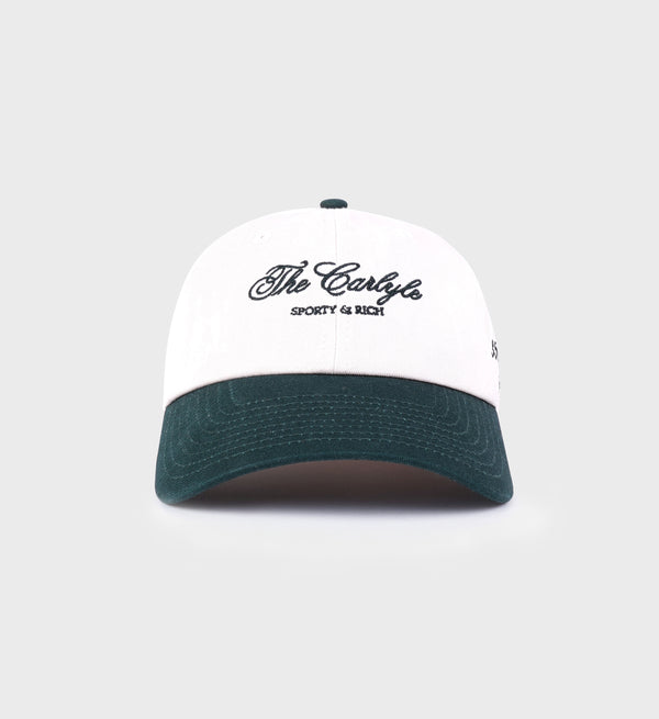 sporty & rich The Carlyle Souvenir Hat - White/Forest