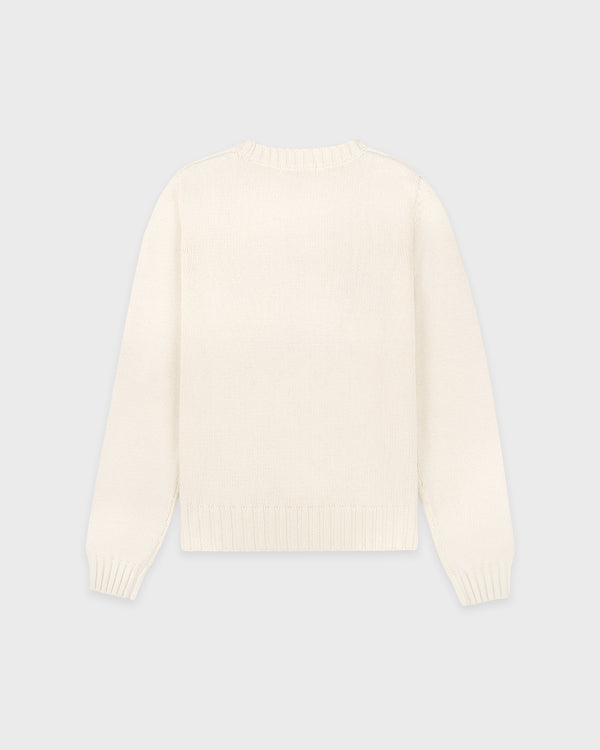 Sporty & Rich USA Knitted Sweater - Ecru/Navy