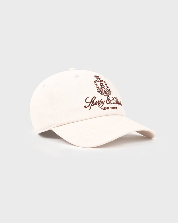Sporty & Rich Vendome Hat - Ecru/Chocolate