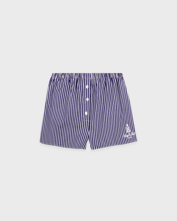 sporty & rich Vendome Mini Boxer - Blue Striped