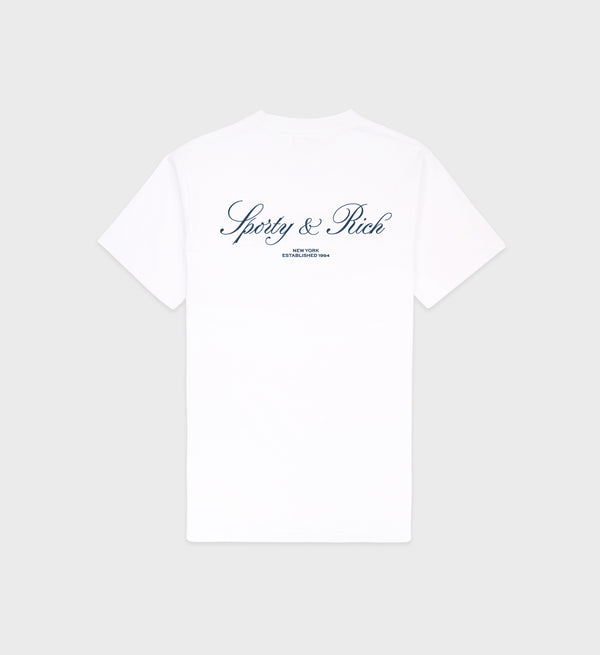 Sporty & Rich Vendome Resort T-shirt - White/Navy