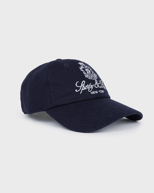Sporty & Rich Vendome Wool Hat - Navy