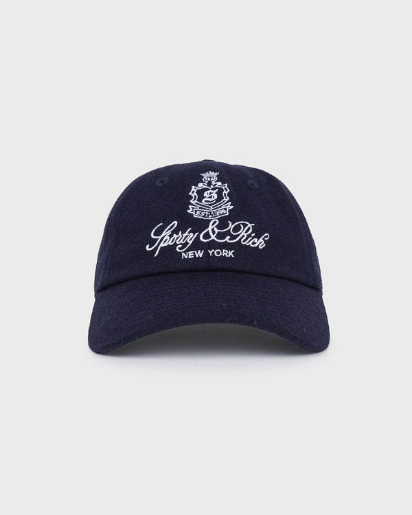 sporty & rich Vendome Wool Hat - Navy
