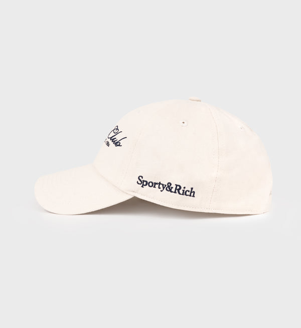 Sporty & Rich Wellness Club Hat - Cream/Navy