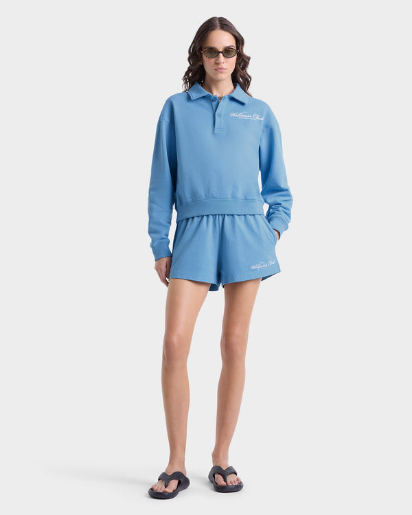 Sporty & Rich Wellness Club Polo - Juniper/White