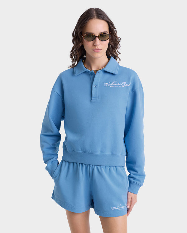 Sporty & Rich Wellness Club Polo - Juniper/White