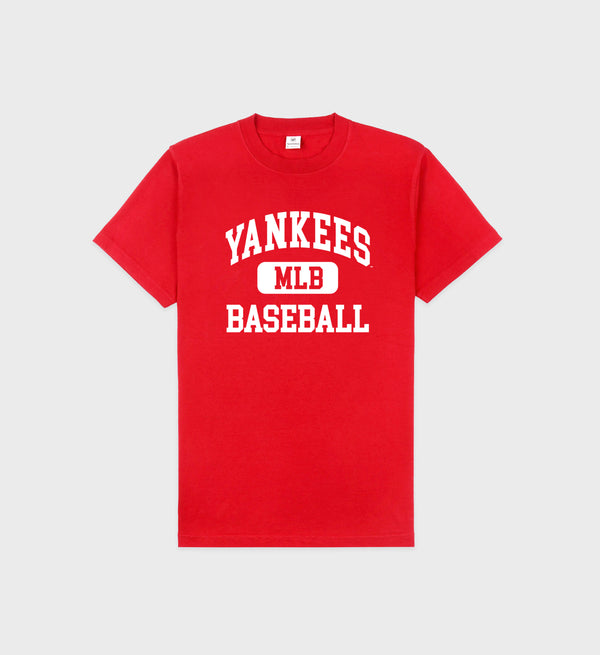 sporty & rich Yankees Ivy T-Shirt - Fire red/White