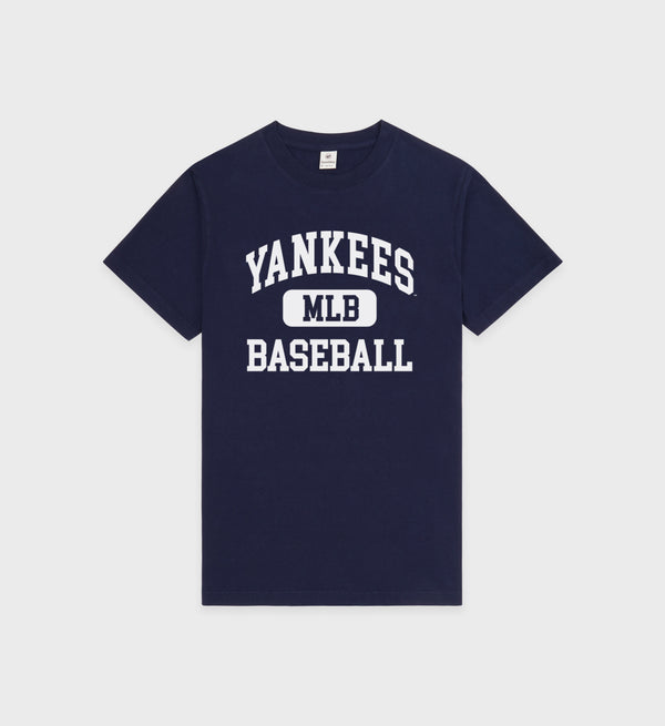 sporty & rich Yankees Ivy T-Shirt - Navy/White
