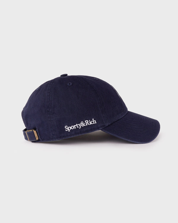 Sporty & Rich Yankees Serif Outline Hat - Navy/White