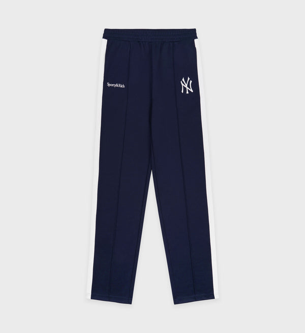 sporty & rich Yankees Serif Track Pants - Navy/White