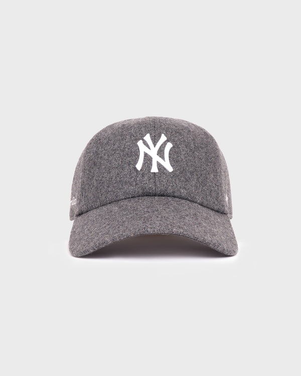 sporty & rich Yankees Serif Wool Hat - Dark Grey/White