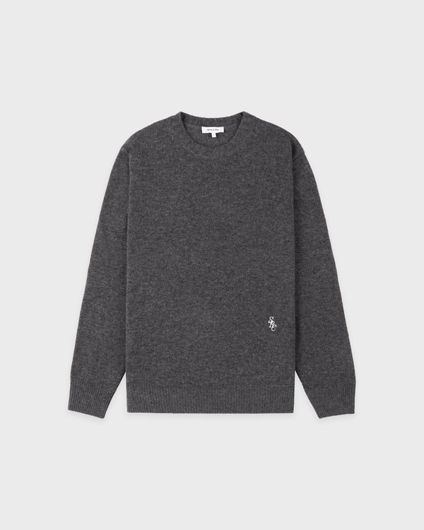 sporty & rich SRC Cashmere Sweater Men - Light Grey/White