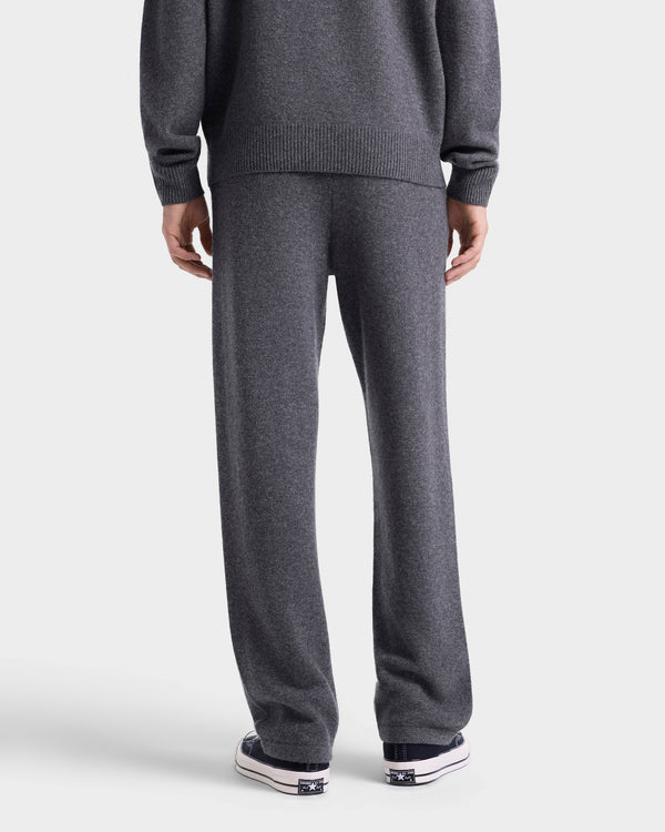 Sporty & Rich SRC Cashmere Trousers Men - Light Grey/White