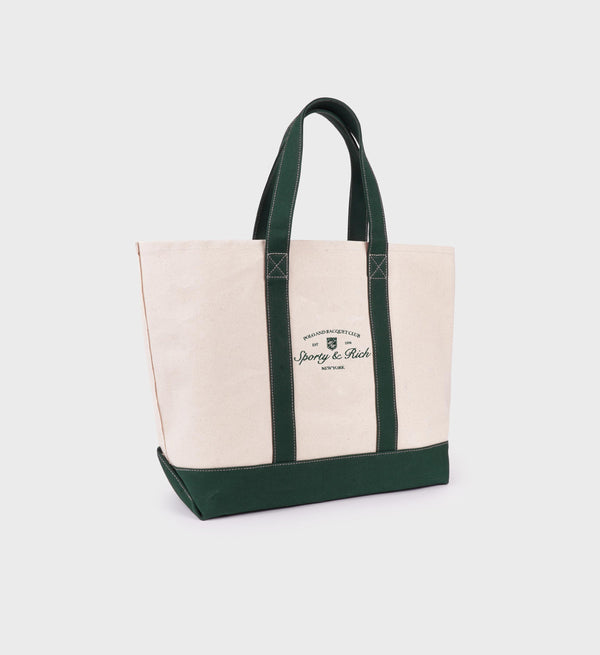 Sporty & Rich Syracuse Two Tone Tote Bag - Natural/Alpine