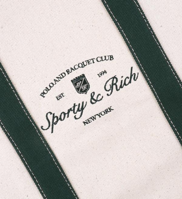 Sporty & Rich Syracuse Two Tone Tote Bag - Natural/Alpine