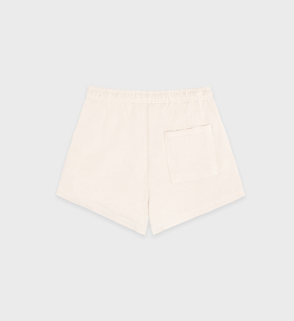 Sporty & Rich The Carlyle Script Disco Short - Cream/Forest