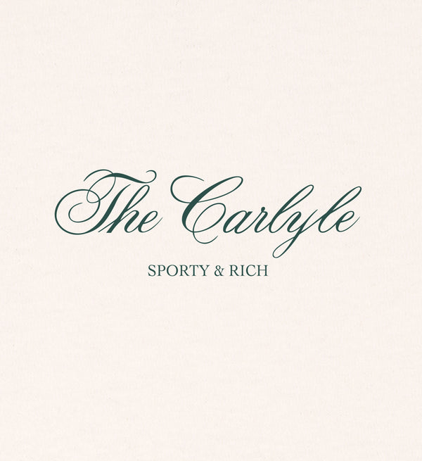 Sporty & Rich The Carlyle Script Disco Short - Cream/Forest