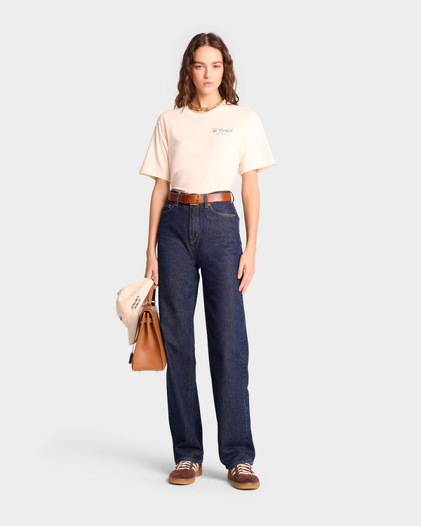 Sporty & Rich The Carlyle Souvenir T-Shirt - Cream/Forest