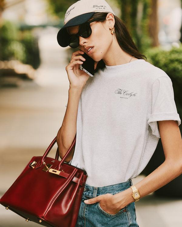 Sporty & Rich The Carlyle Souvenir T-Shirt - Heather Gray/Forest