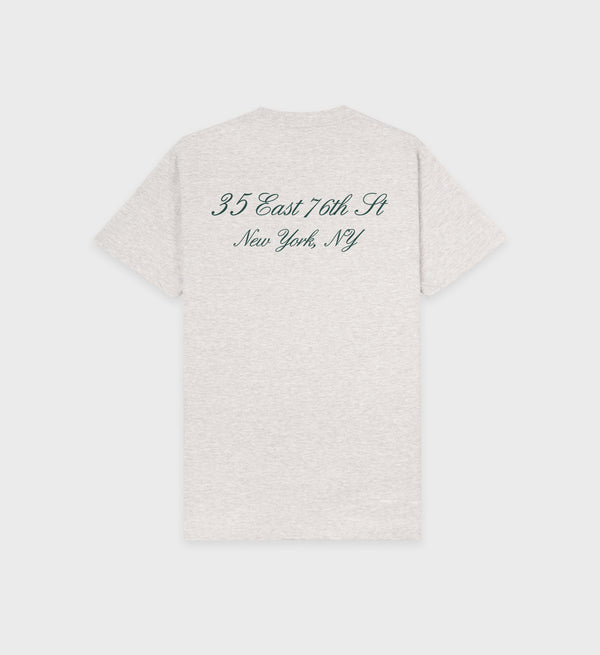 Sporty & Rich The Carlyle Souvenir T-Shirt - Heather Gray/Forest