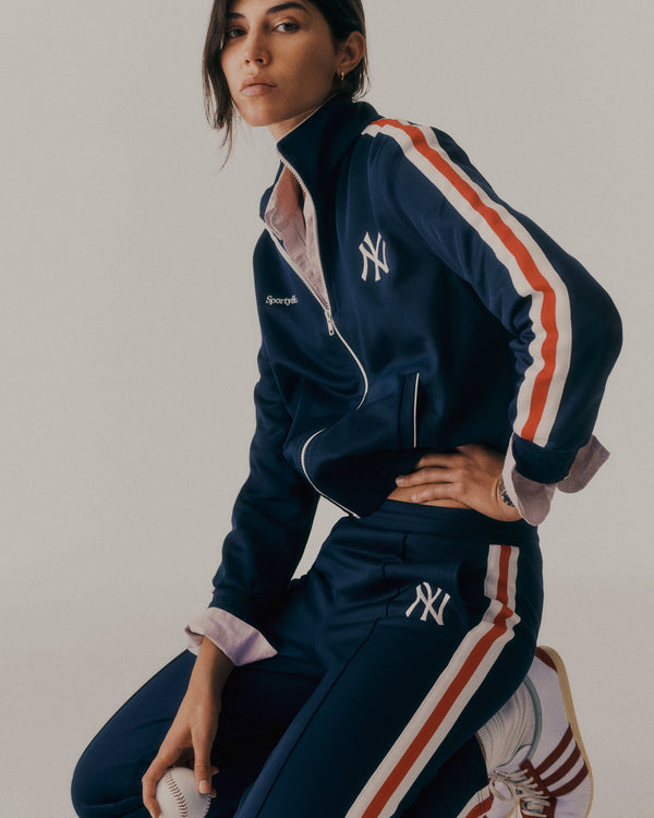 Sporty & Rich Yankees Serif Track Pant - Navy/White/Red