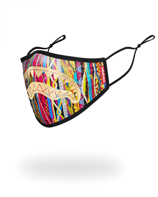 Sprayground 1994 GOLD METALLIC SHARK POLYESTER FACE MASK