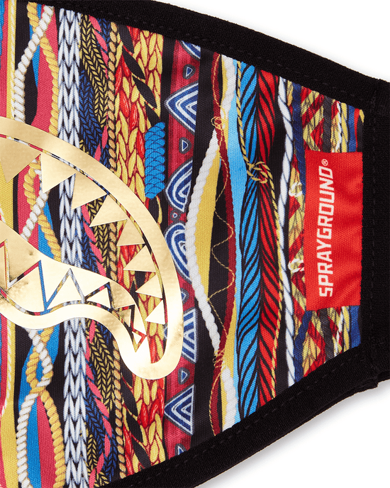 Sprayground 1994 GOLD METALLIC SHARK POLYESTER FACE MASK