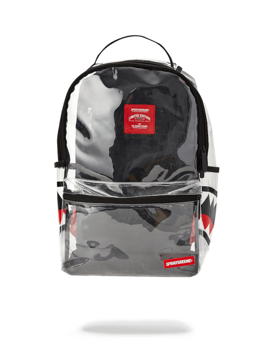 sprayground 20/20 VISION DOUBLE CARGO SIDE SHARK CLEAR BACKPACK