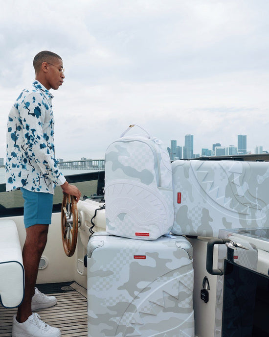Sprayground 3AM LE BLANC SHARKNAUTICS HARDSHELL CARRY-ON LUGGAGE