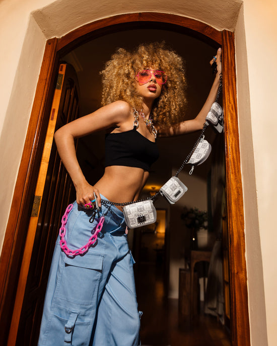 Sprayground A.I.8 AFRICAN INTELLIGENCE BOOKED & BUSY CHARM WAISTBELT