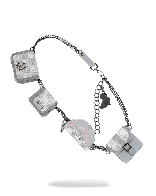 sprayground A.I.8 AFRICAN INTELLIGENCE BOOKED & BUSY CHARM WAISTBELT