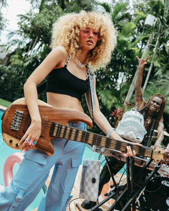 Sprayground A.I.8 AFRICAN INTELLIGENCE BOOKED & BUSY CROSSOVER CLUTCH