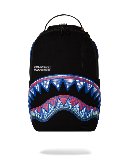 sprayground A.I. AFRICAN INTELLIGENCE BORN AND RAISED BACKPACK - SANDFLOWER COLLAB