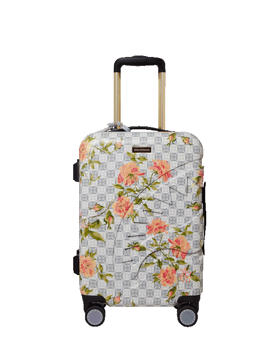 sprayground A.I. AFRICAN INTELLIGENCE ELEGANT ENERGY SHARKITECTURE CARRY-ON LUGGAGE - SANDFLOWER COLLAB
