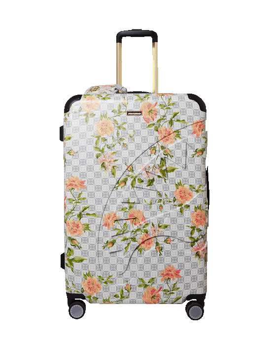 sprayground A.I. AFRICAN INTELLIGENCE ELEGANT ENERGY SHARKITECTURE FULL SIZE LUGGAGE - SANDFLOWER COLLAB